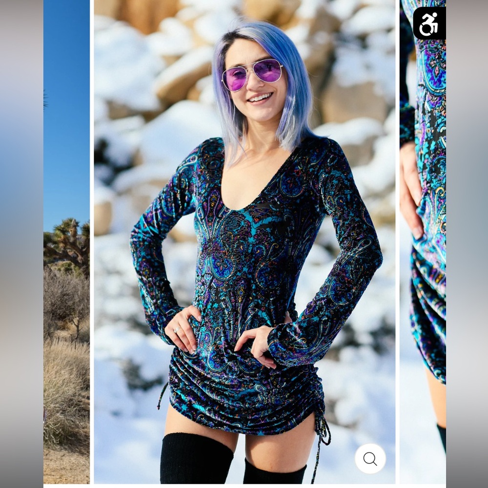 Warrior Within Designs Paisley Velvet Dress